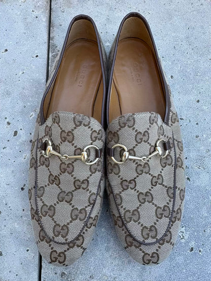 GUCCI. Mocasines lona Jordean. T 38
