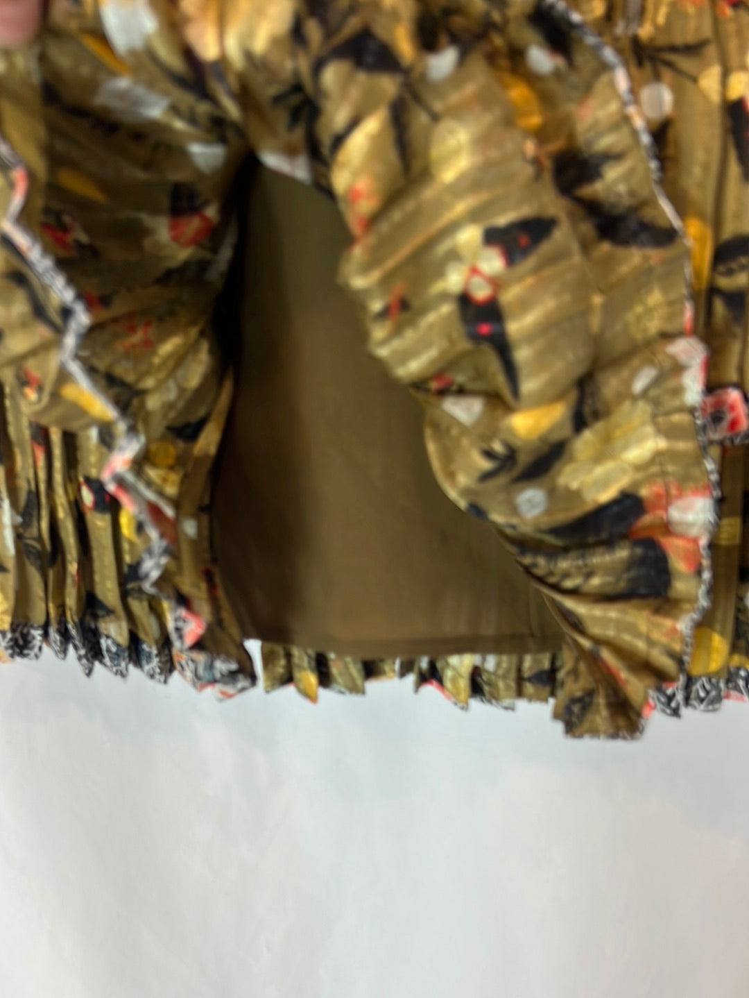 ISABEL MARANT. Printed pleated silk skirt. Size 38