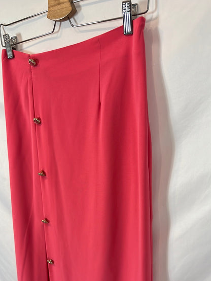 DAVID CHRISTIAN. pink buttoned skirt T.36