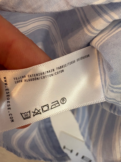 ESE O ESE. Camisa azul algodón rayas