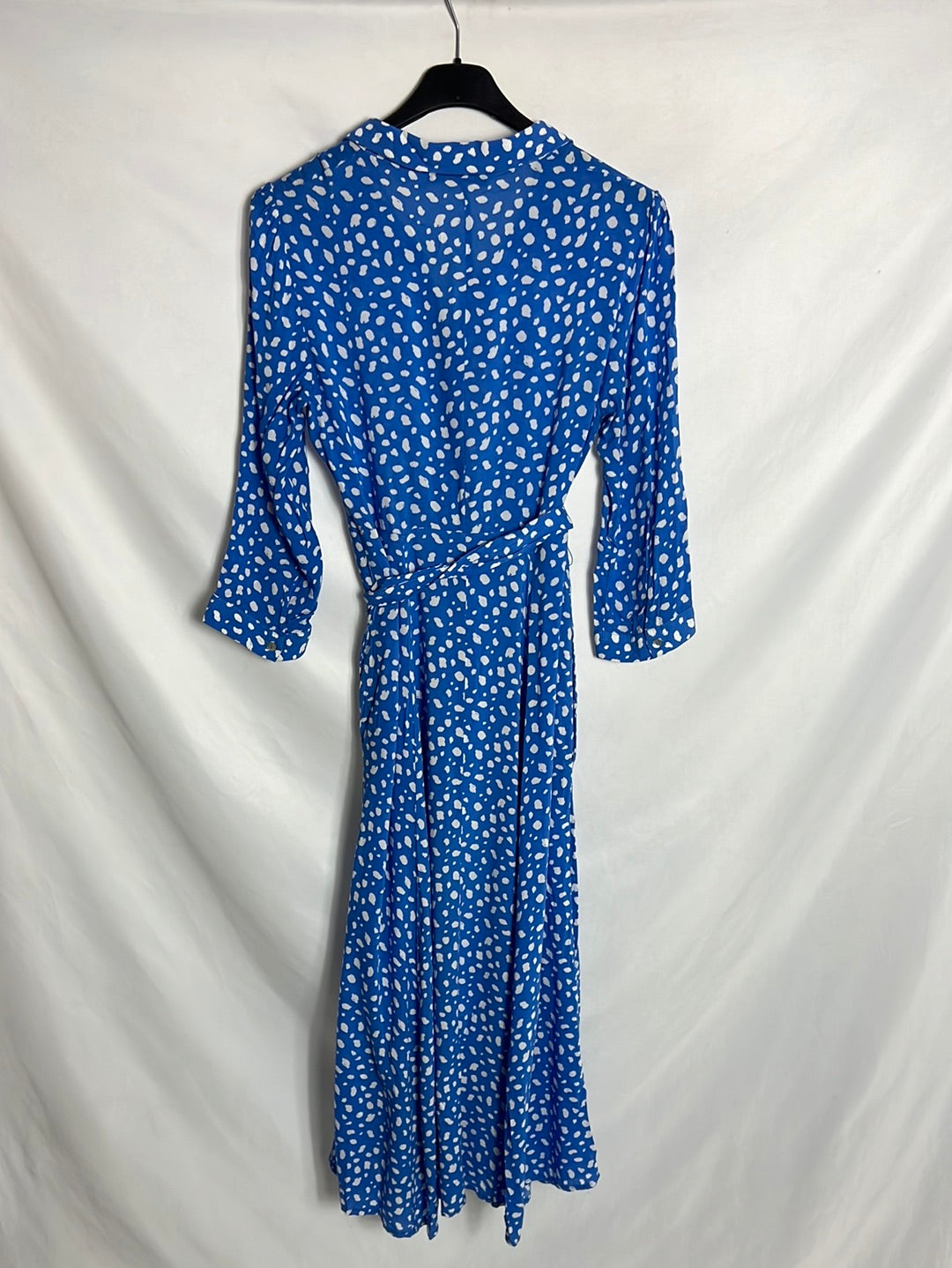 Vestido Largo Vestido Lunares Azul Zara Zara Vestido Azul Lunares