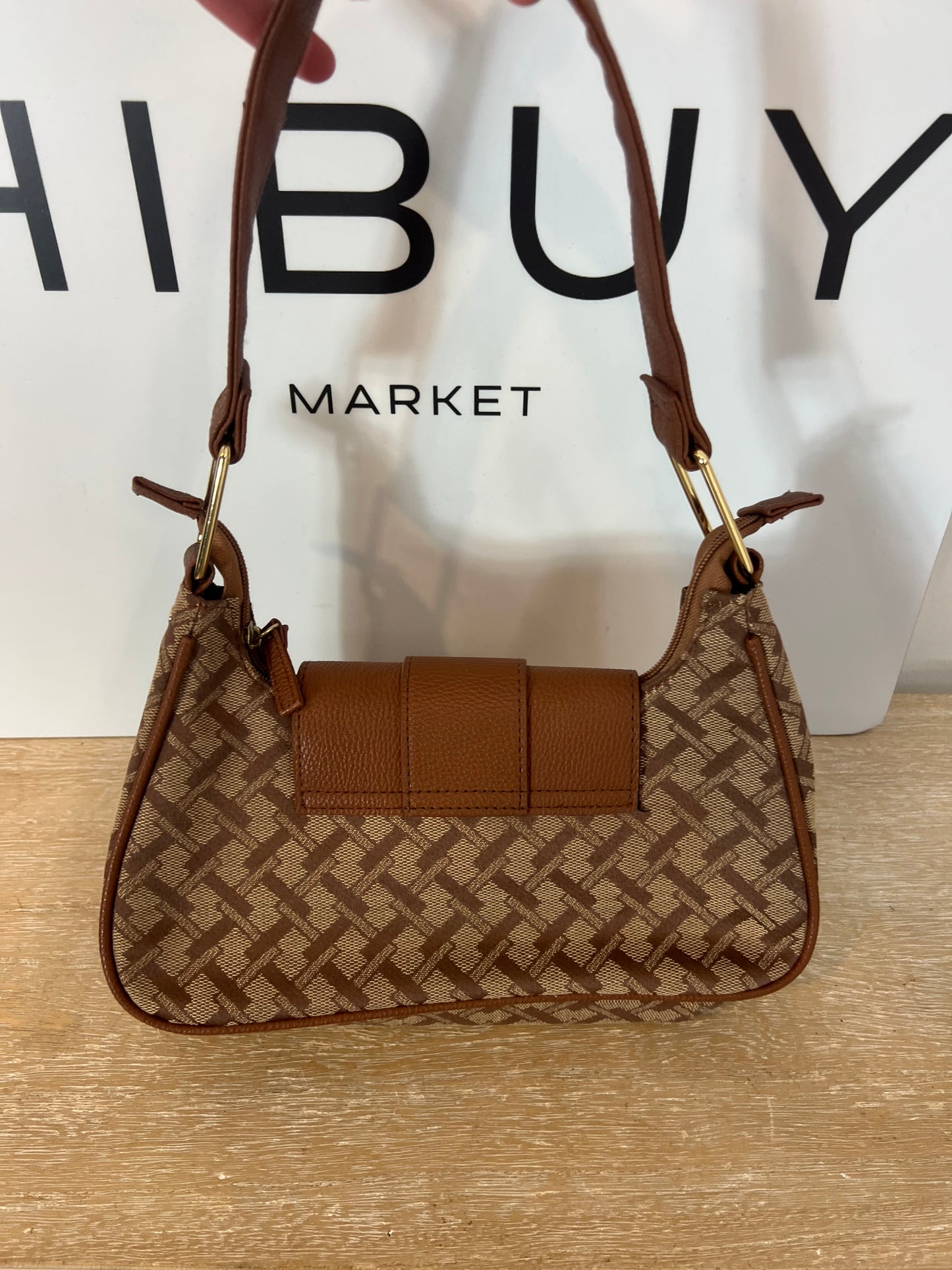 PRIMARK. Camel-printed bag