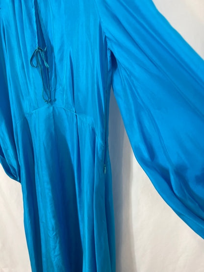 FORTE FORTE. Long turquoise silk dress. Size 0 (XS/S)