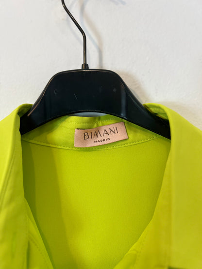 BIMANI. Blusa verde lima abotonada T.m