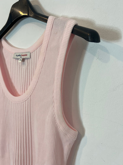 LA PETITE FRANÇAISE. Top canalé rosa T.m