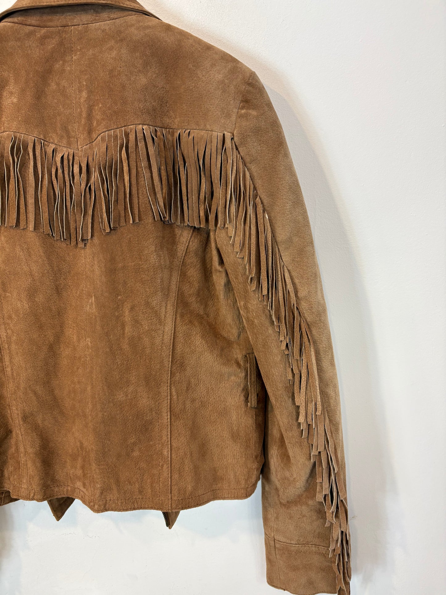 Chaqueta piel flecos