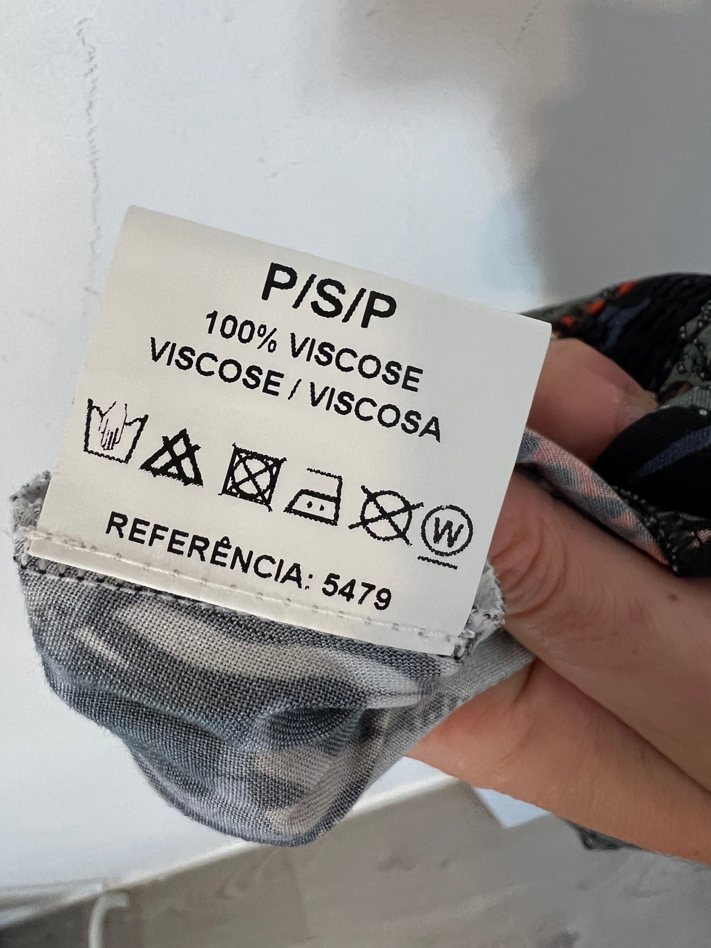 CIA MARITIMA. Falda midi abotonada estampada. T S