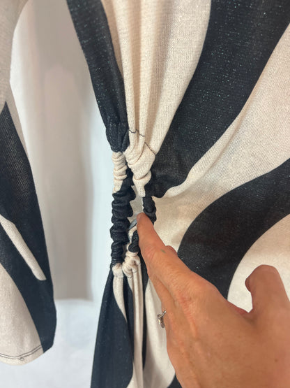 AMY. Vestido largo rayas detalles hilos Tu(s/m)