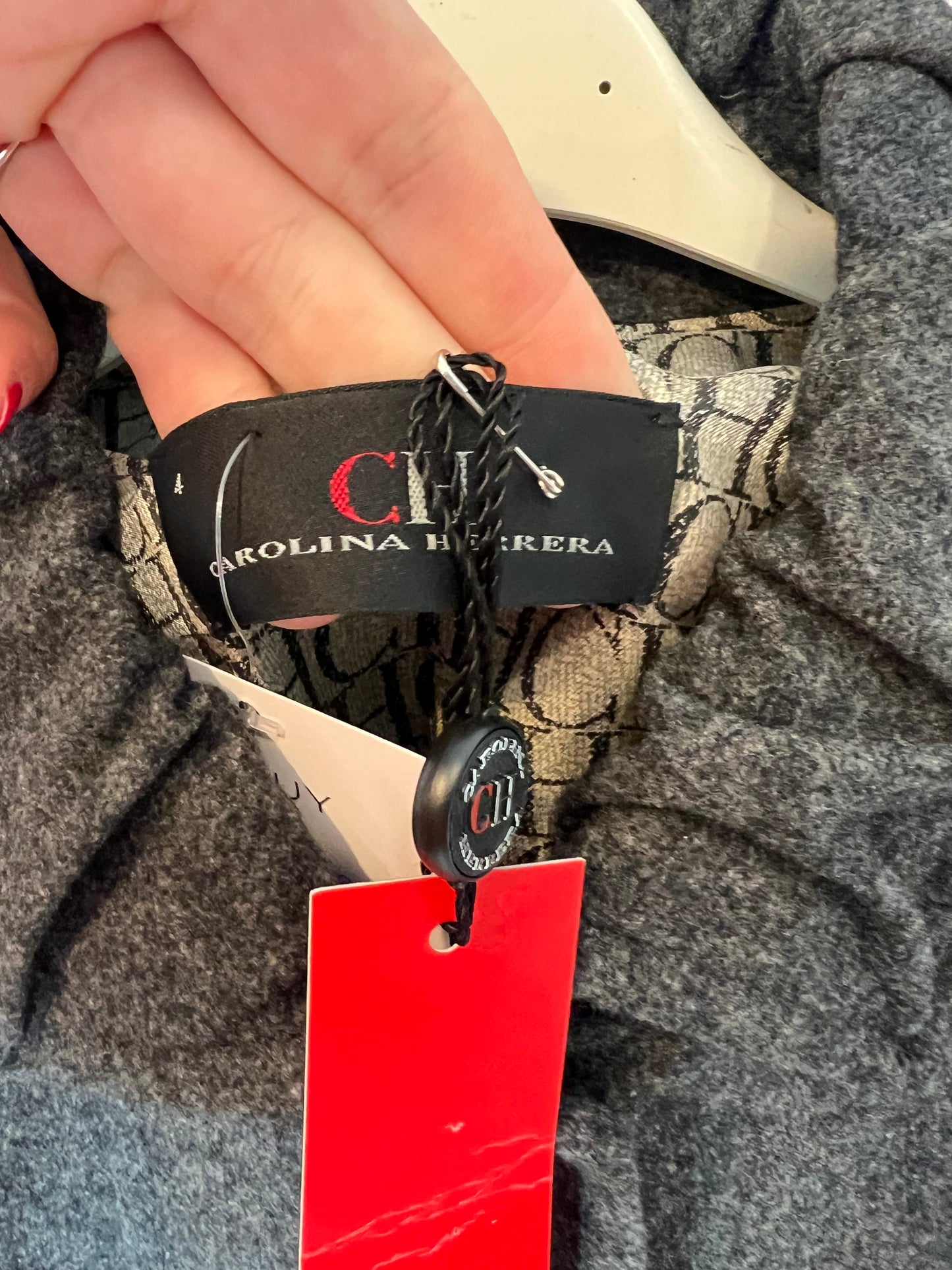 CAROLINA HERRERA. Chaqueta lana gris T xs/s