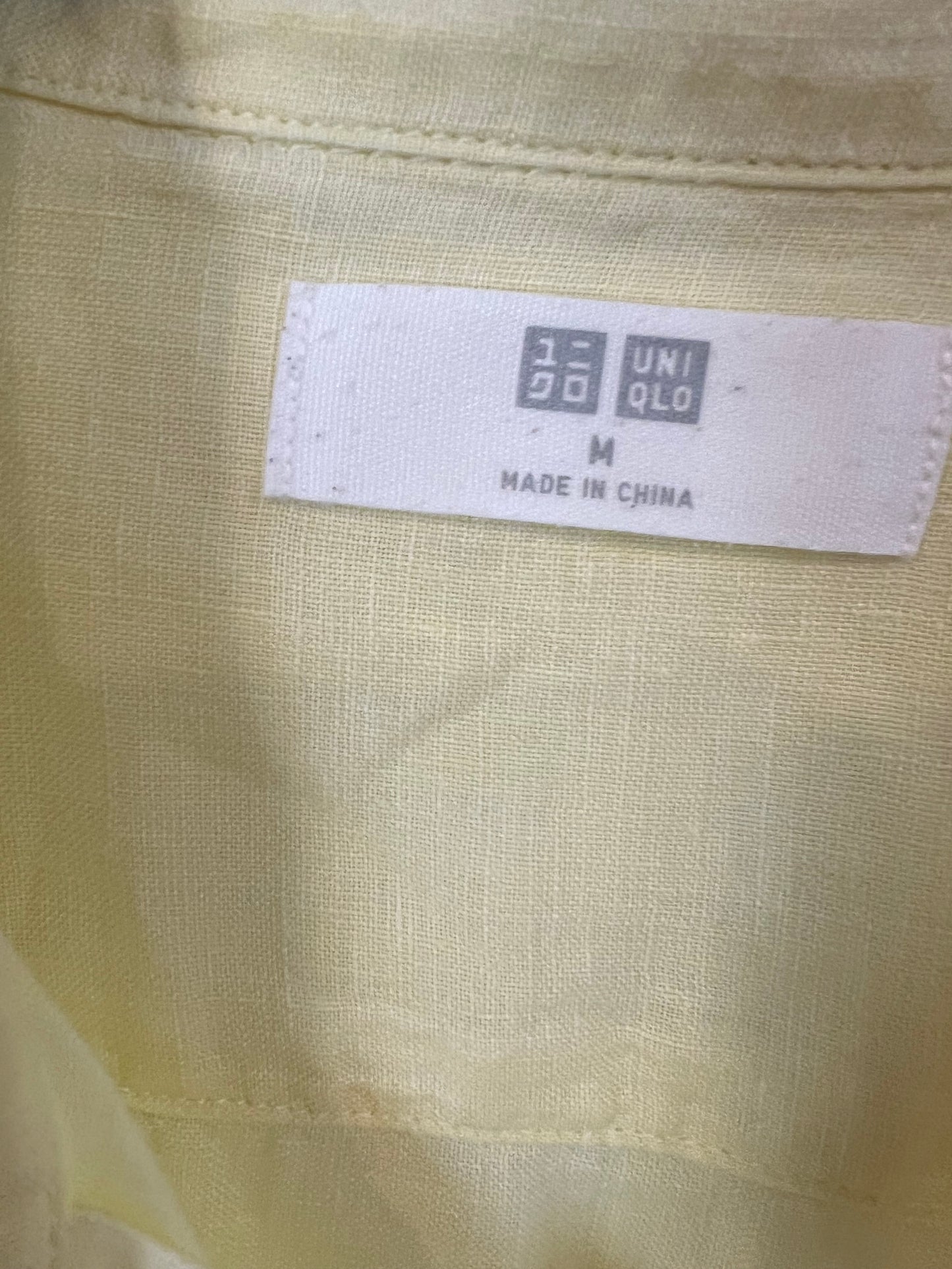 UNIQLO. Light yellow linen blouse. TM