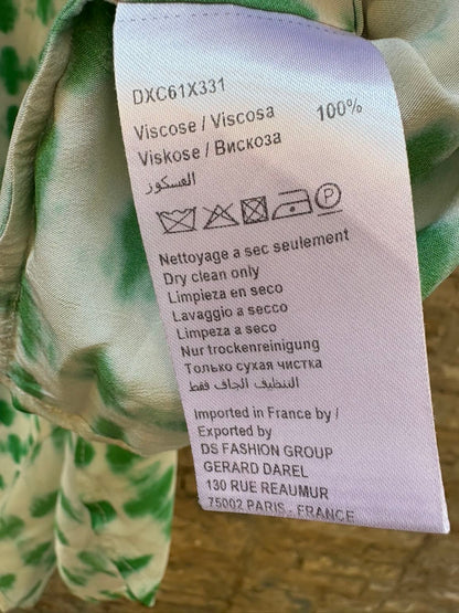 GERARD DAREL. Blusa fluida tonos verdes