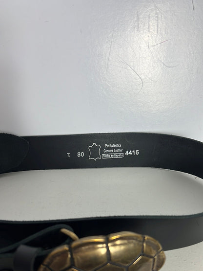 OTRAS. Cinturón piel negro hebilla. T 80