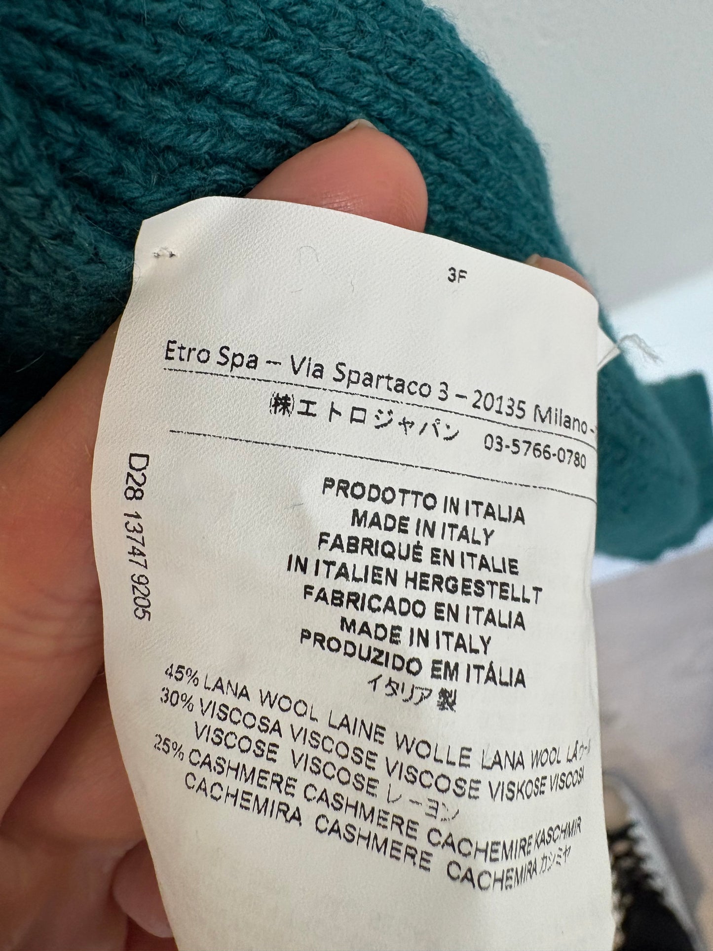 ETRO. Chaleco verde lazada