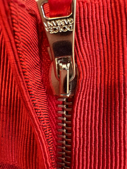 DOLCE & GABBANA. Falda midi roja vuelo