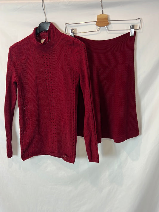 SANDRO. Total look burdeos textura T.1(s) tara