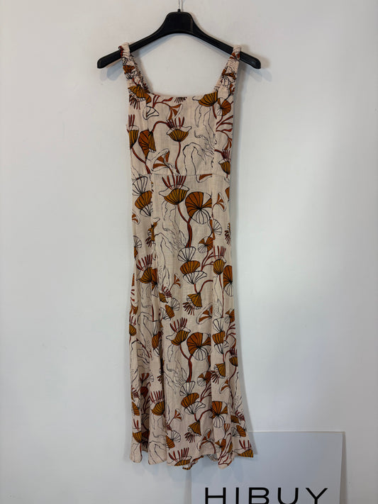 BYAN. Vestido largo estampado espalda