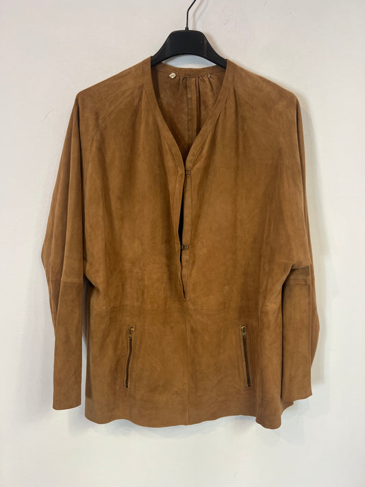 MAJE. Top fluido camel piel. T S/M