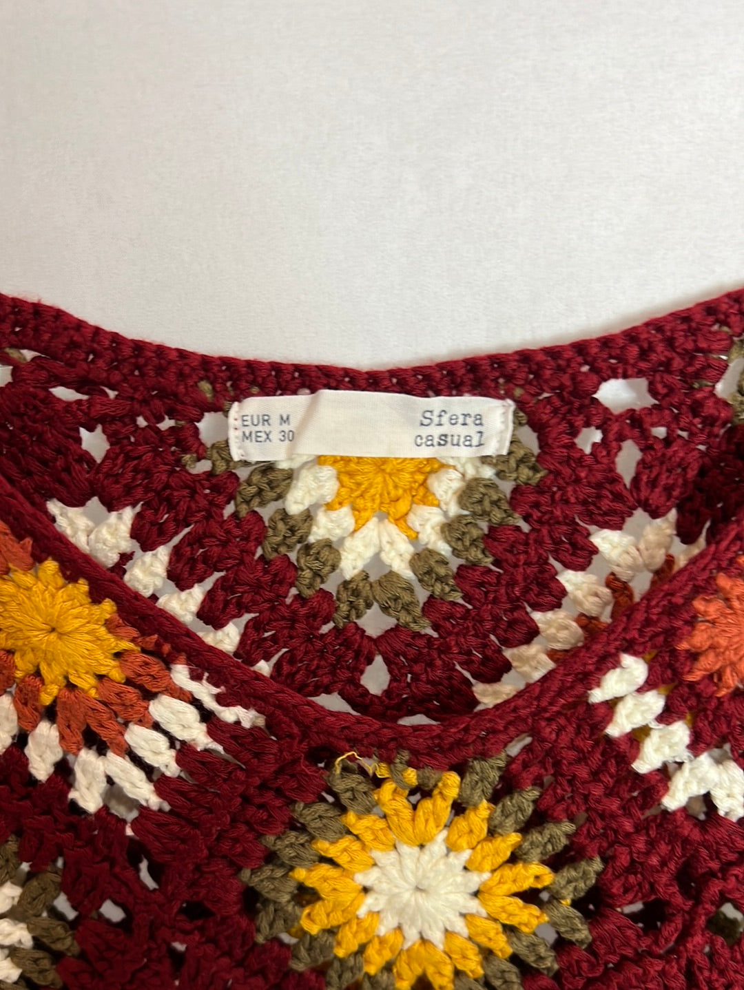 SFERA. Top crochet  burdeos. T M