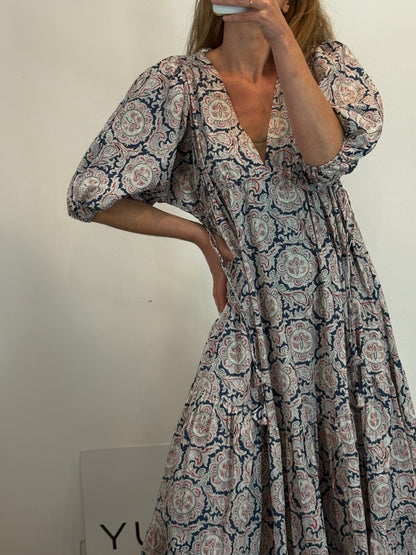 CHUFY X MANGO. Vestido largo  estampado