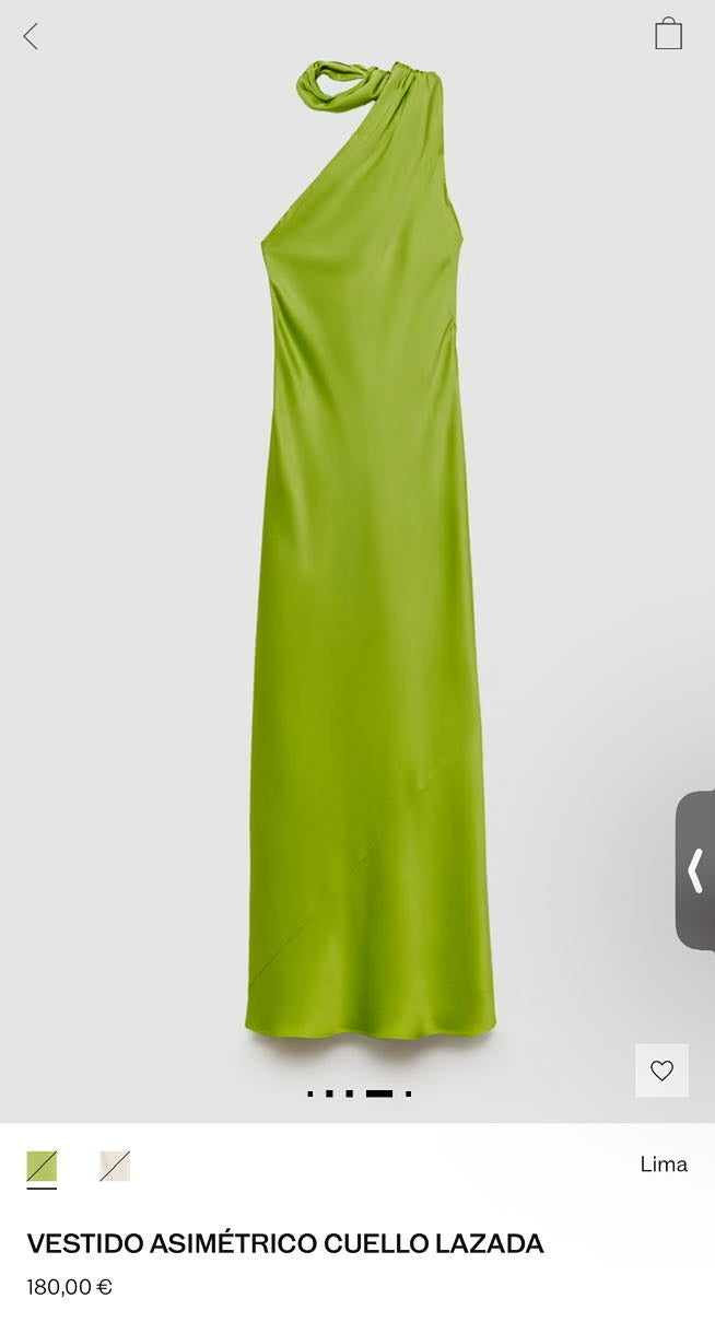 MANGO CÁPSULE. Vestido asimétrico cuello lazada