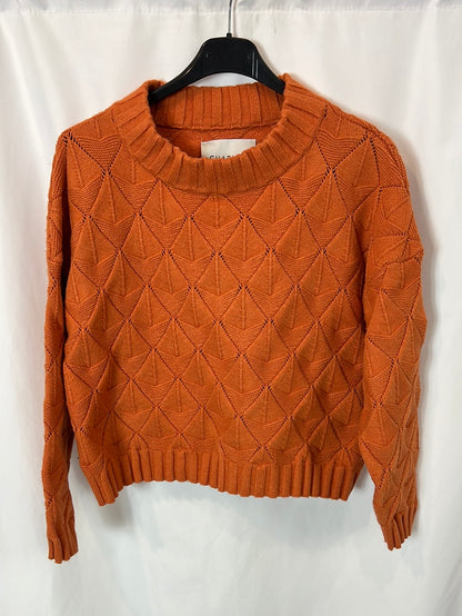 CHARLISE. Jersey naranja rombos T.s