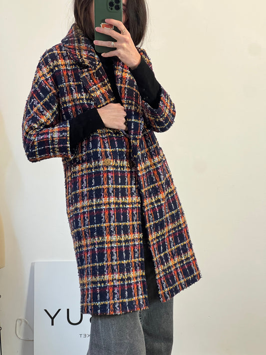 COCOA. Abrigo azul tweed