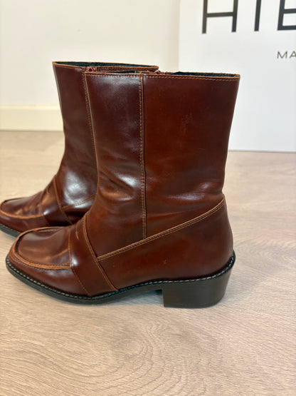 MICUIR. Botines piel efecto mocasín. T 38