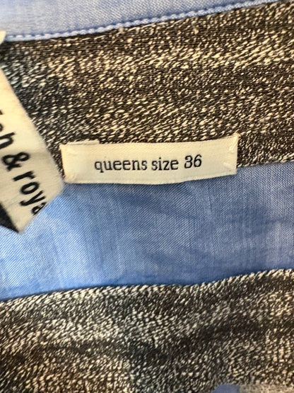 RICH&amp;ROYAL. Two-tone textured blouse. TS