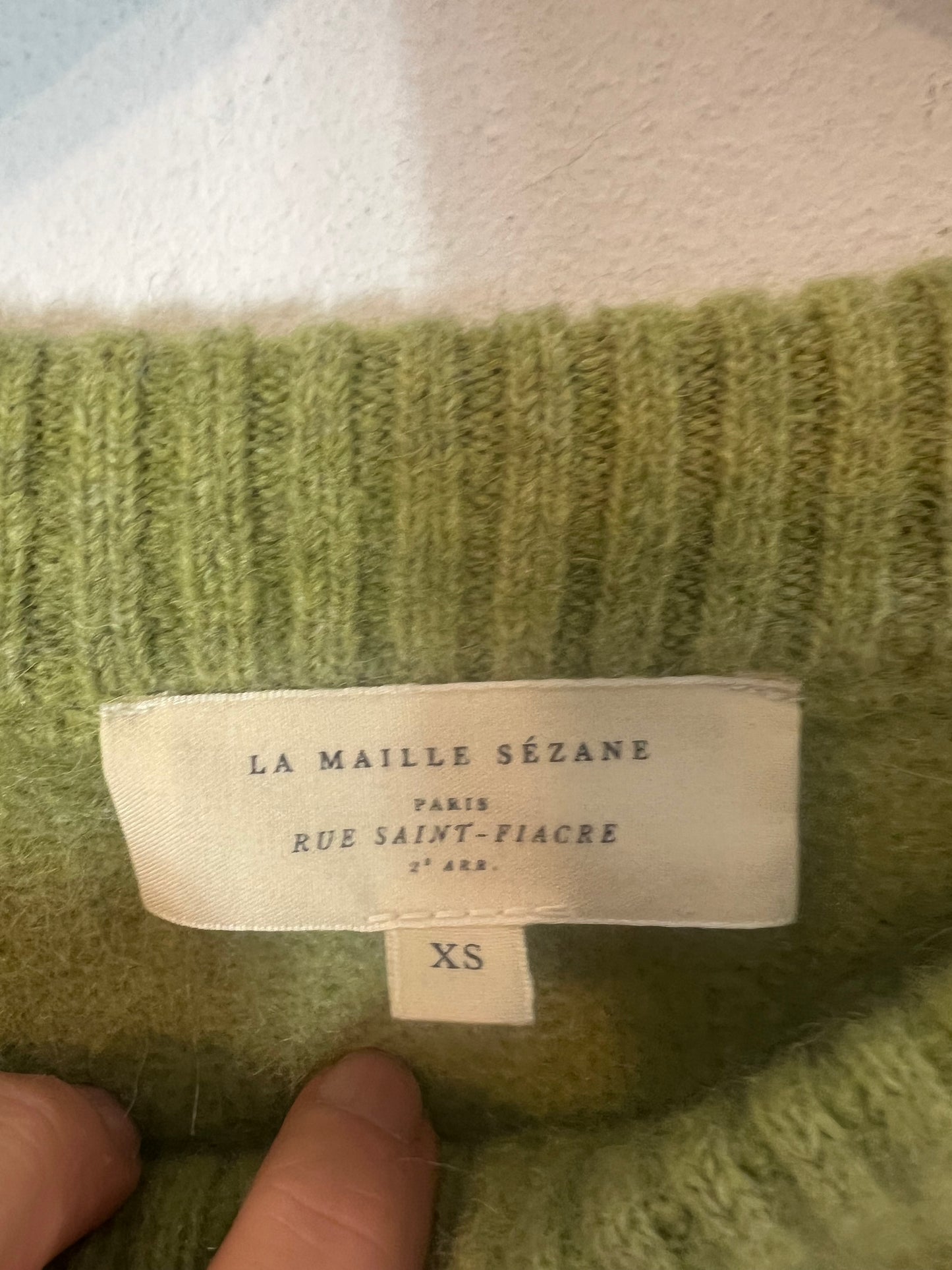 SEZANE. jersey verde pistacho T.xs