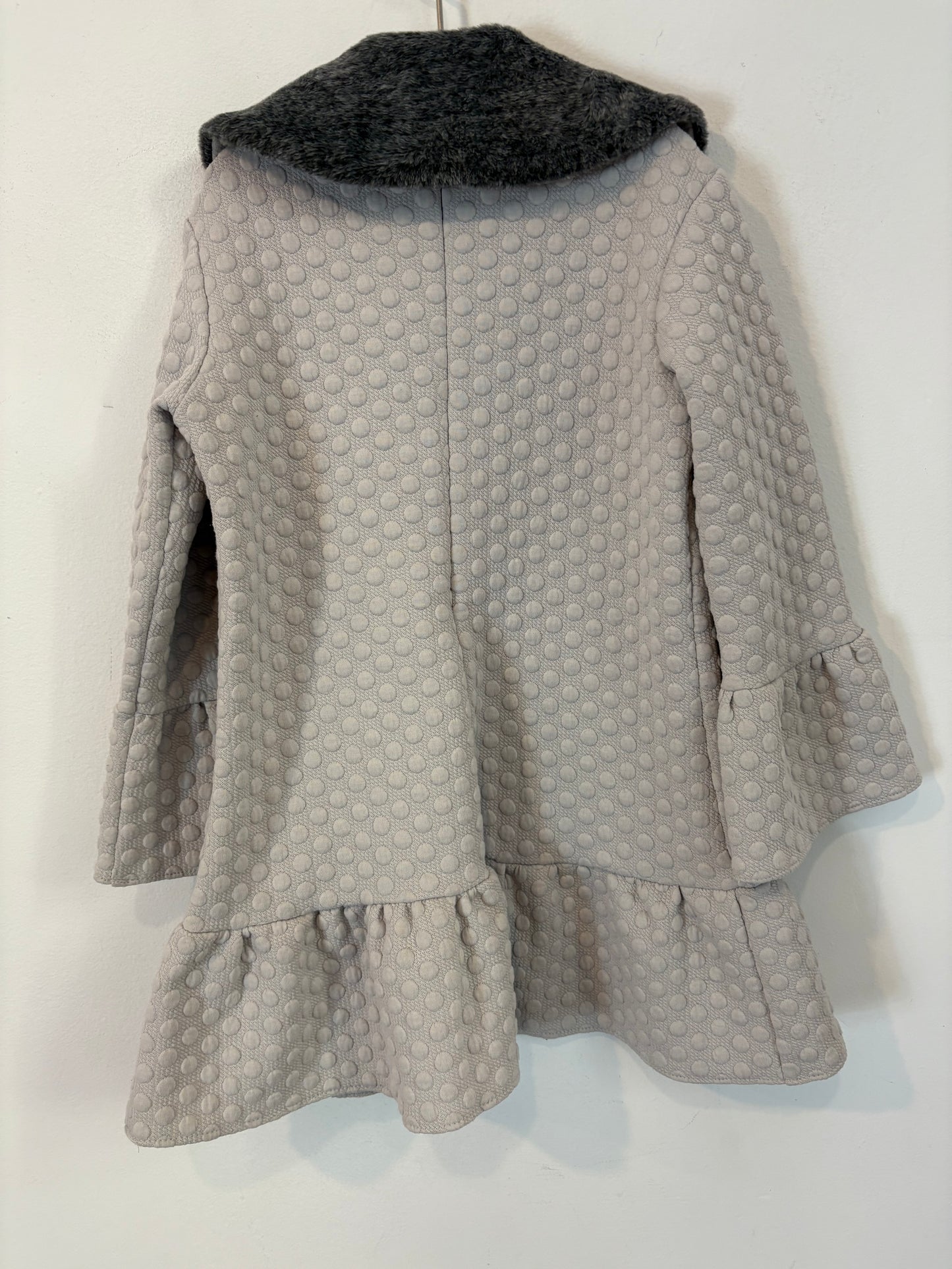 GOCCO. Vestido niña gris claro textura. T 5 años