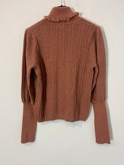 LOUISE MISHA. Jersey rosa salmón cuello alto  T.36