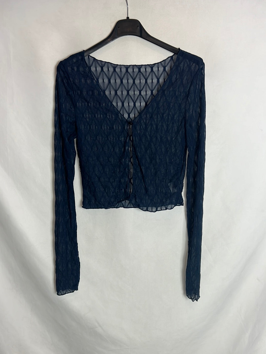 DAZY. Blue semi-sheer thin jacket. TS