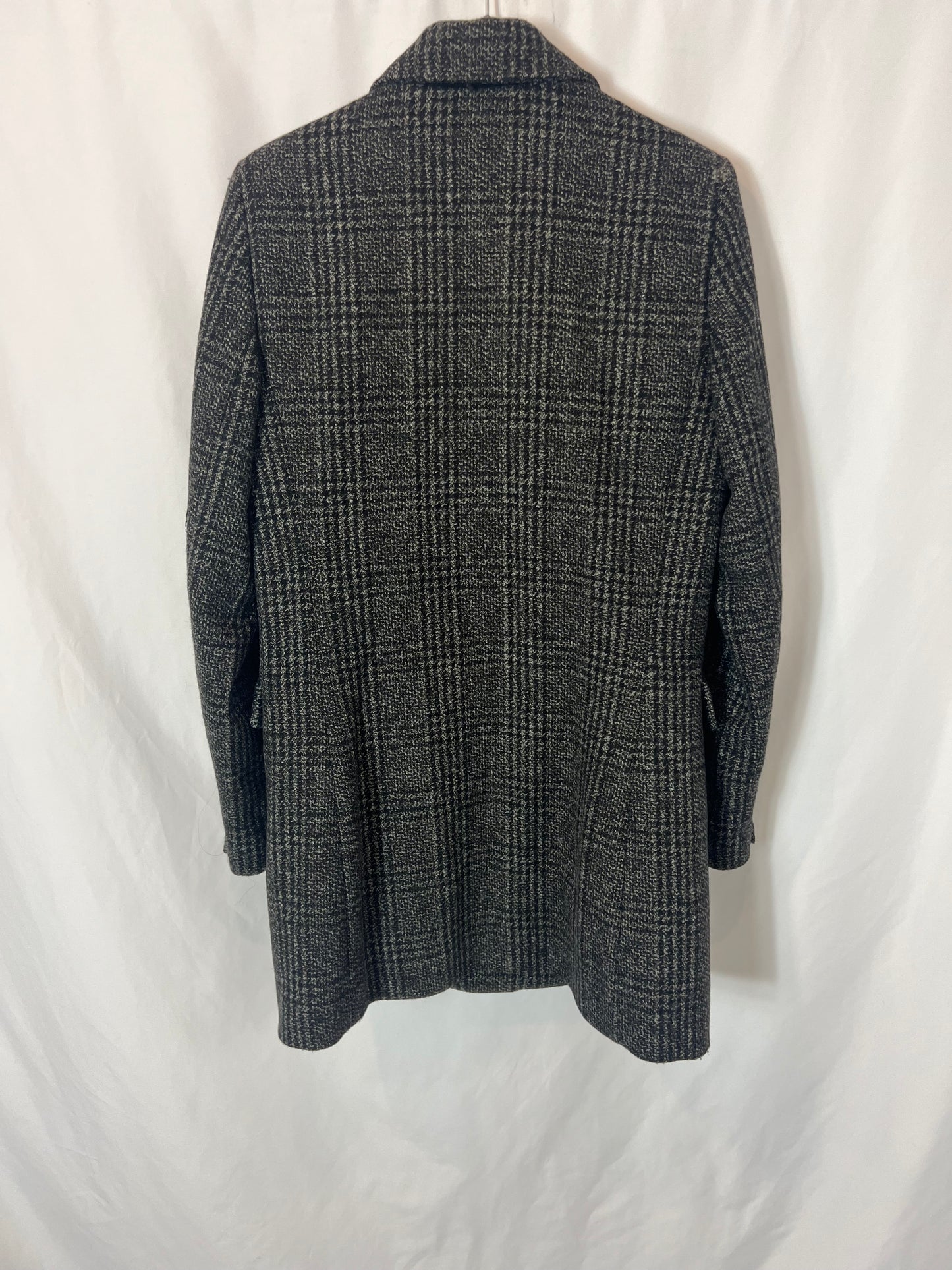 MANGO. Abrigo doble botonadura grises. T S