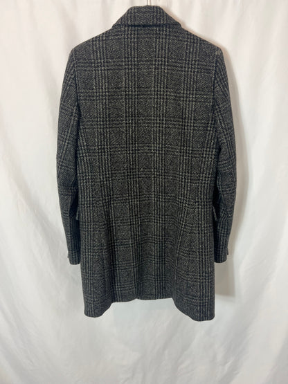 MANGO. Abrigo doble botonadura grises. T S