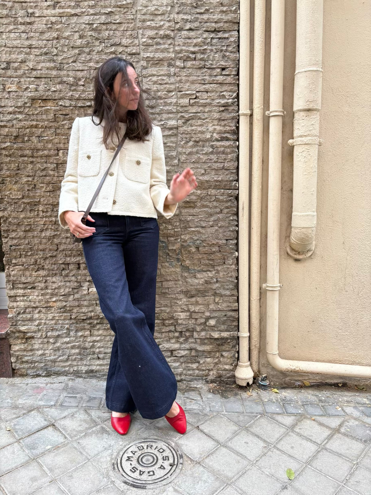 BA&SH. Chaqueta tweed botones relieve