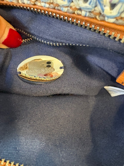BIMBA Y LOLA. Bolso trenzado tonos azules
