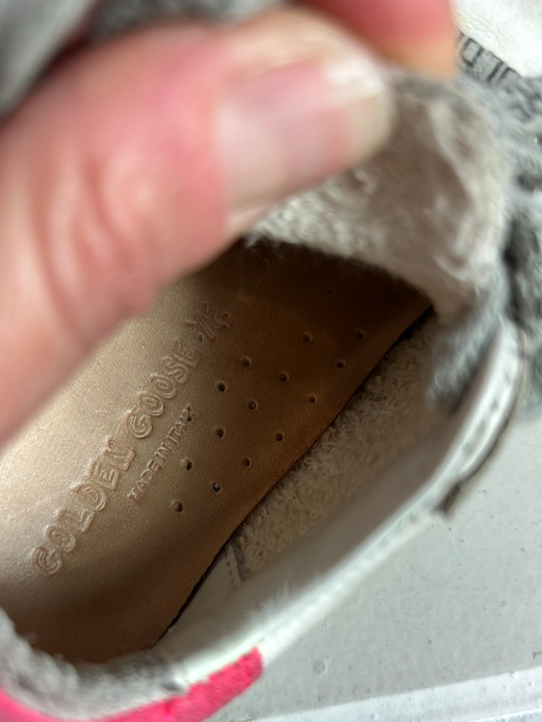 GOLDEN GOOSE. White sneakers with blue stars. Size 21