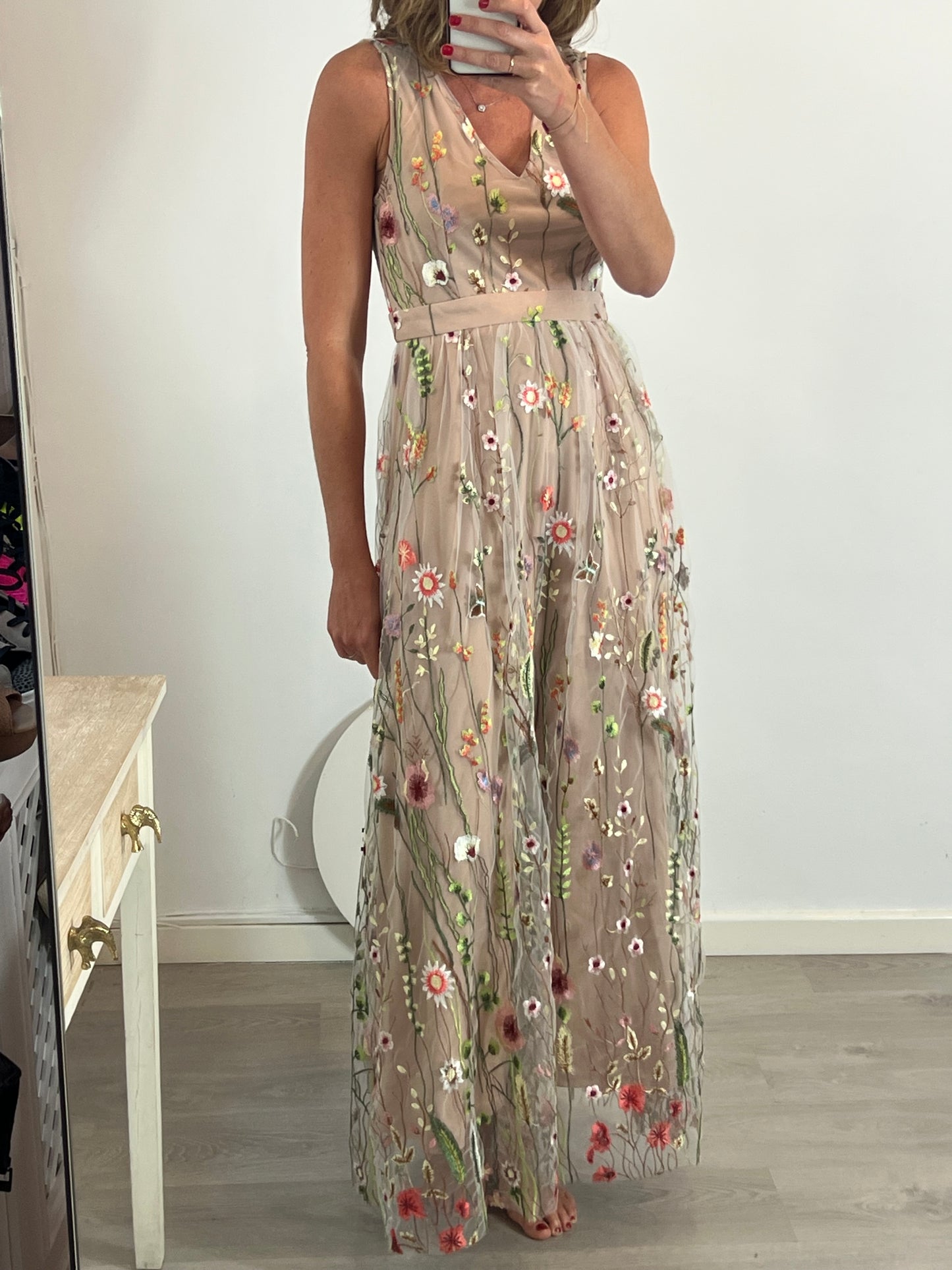 CHOKLATE. Vestido tull bordado. T.M