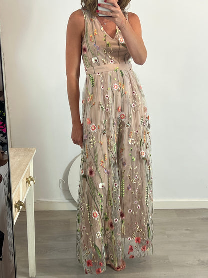 CHOKLATE. Vestido tull bordado. T.M