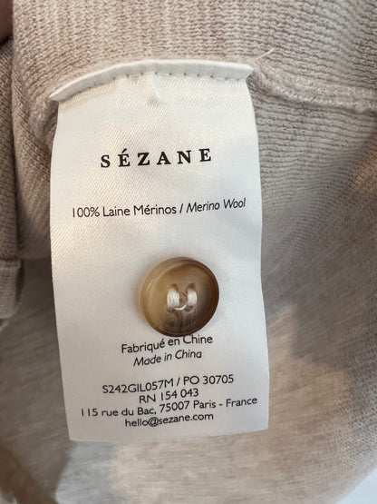 SEZANE. Chaqueta punto beige T.s