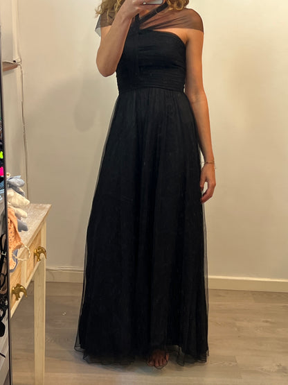 MIGUEL DE LUNA. Long black dress