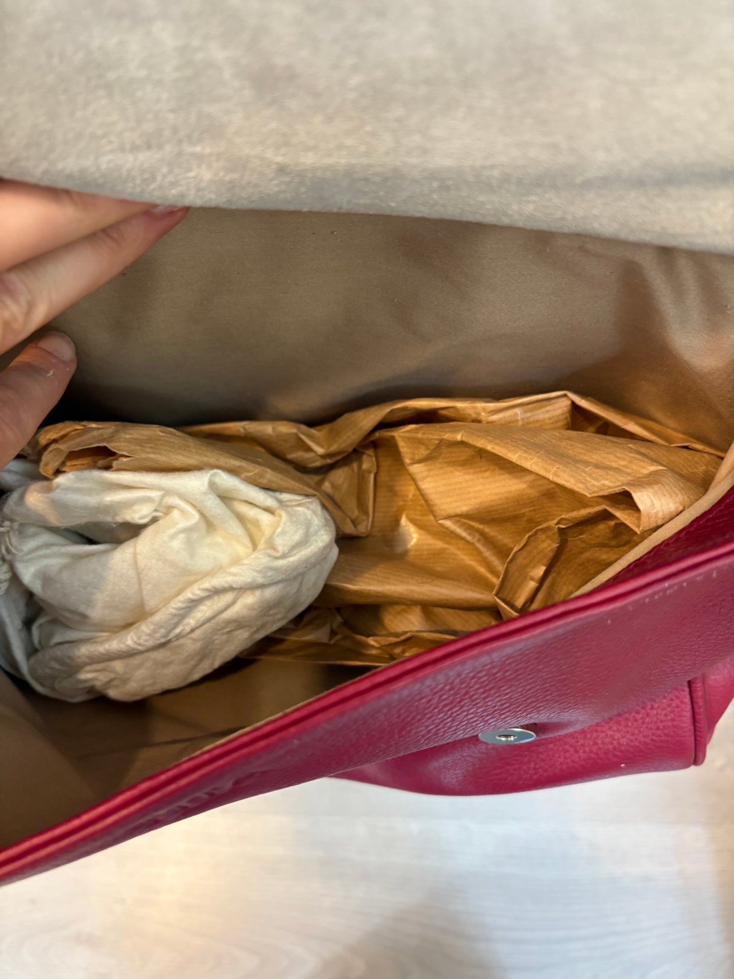 TITA MADRID. Bolso bicolor piel (tara)