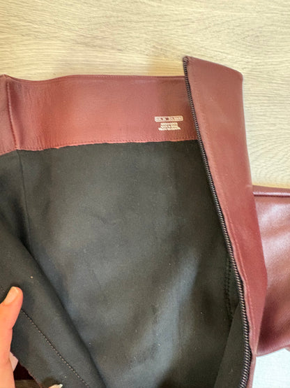 ZARA. Botas altas burdeos