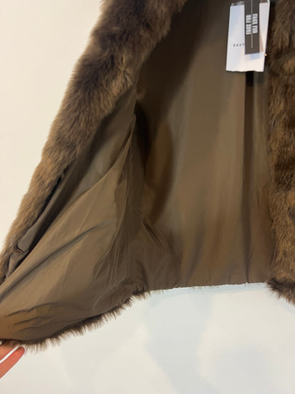 EASY WEAR. Chaleco pelo marrón chocolate. T M