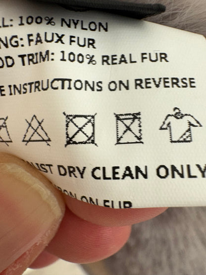 DUCIE. Parka gris pelo natural