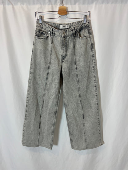 MANGO. Straight grey denim size 38