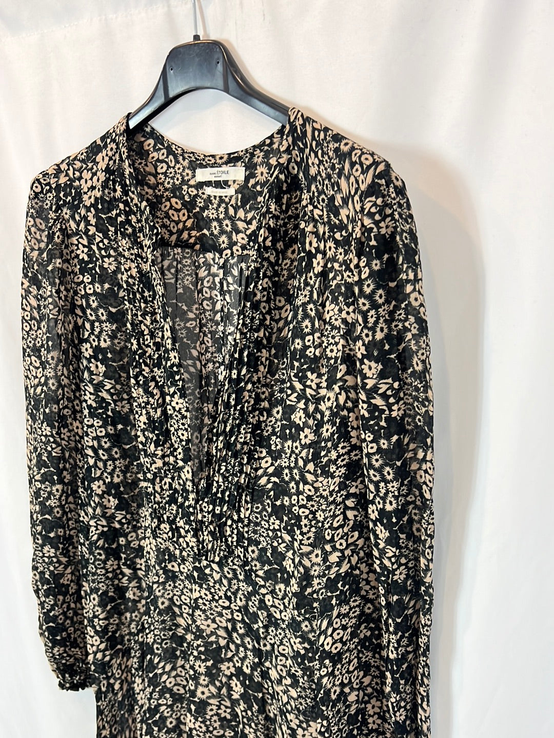 ISABEL MARANT. Asymmetrical floral dress. Size 36