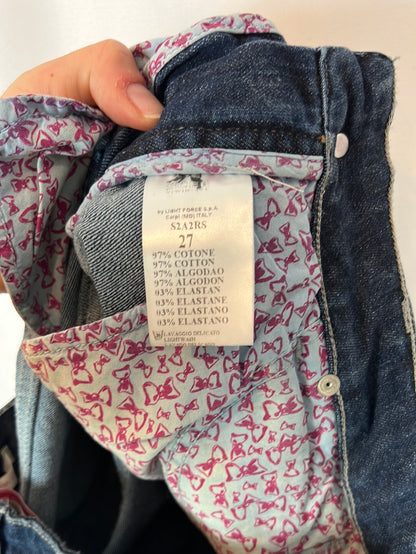 TWIN-SET. Denim shorts with ruffle detail. T 27 (38)