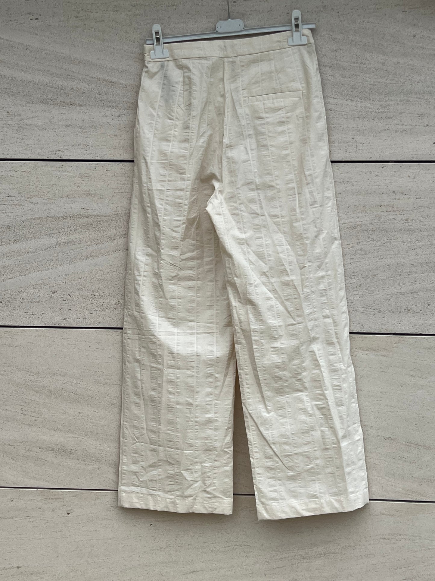 SEE U SOON. Beige wide-leg trousers, size 36
