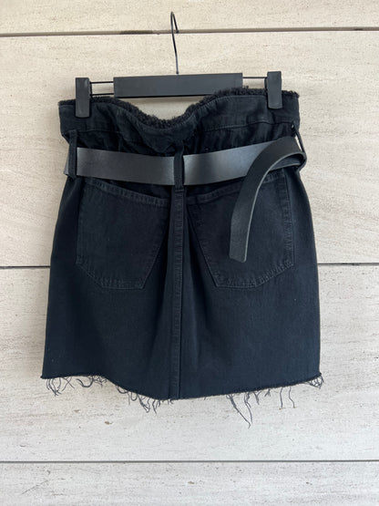 IRO. Short black denim skirt T.34